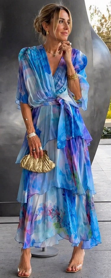 Amelia™ | Layered Floral Sun Dress