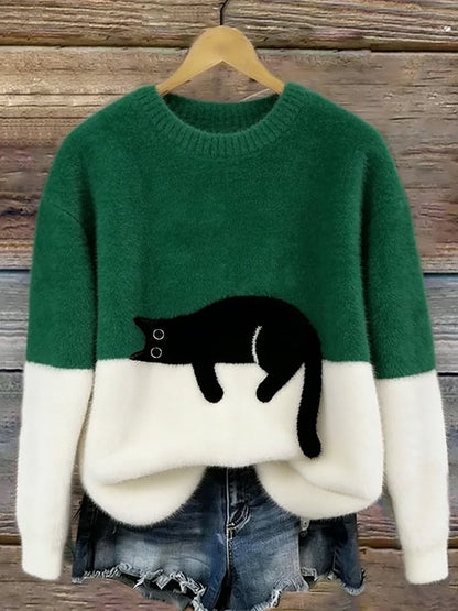 Luna | Cat Print Sweatshirt