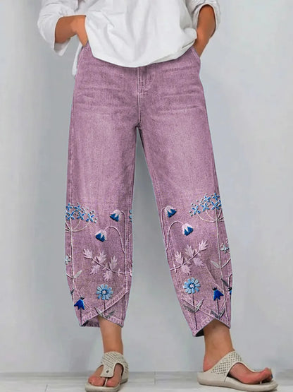 Avery™ | Chic Embroidered Casual Trousers