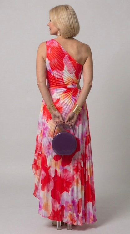 ARVELYNE™  | Pleated One-Shoulder Dress