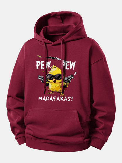 PEW PEW MADAFAKAS Chicken Print Relax Fit Hoodie