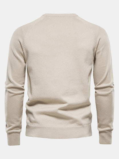 Geometry Jacquard Crewneck Sweater