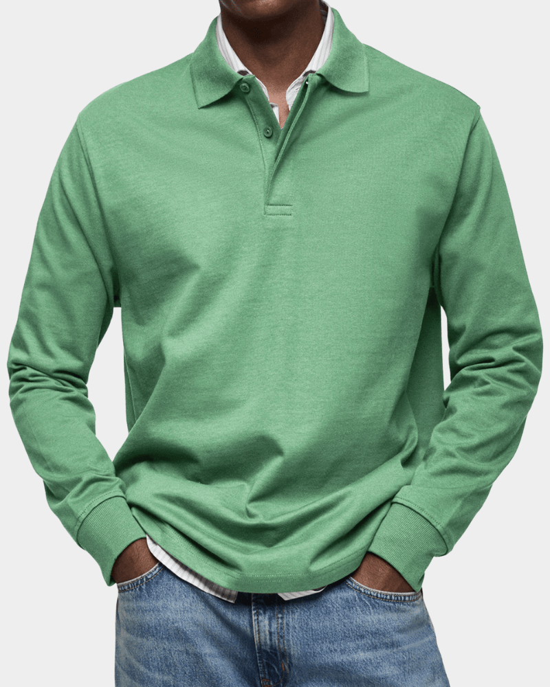 Charlie - Comfortable Spring Long-Sleeve Polo