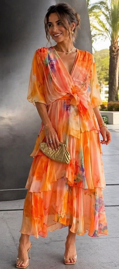Amelia™ | Layered Floral Sun Dress