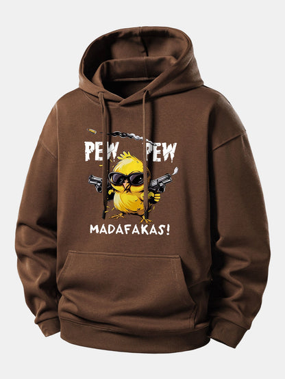 PEW PEW MADAFAKAS Chicken Print Relax Fit Hoodie