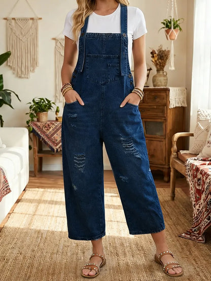 Aveline - Vintage Denim Dungarees