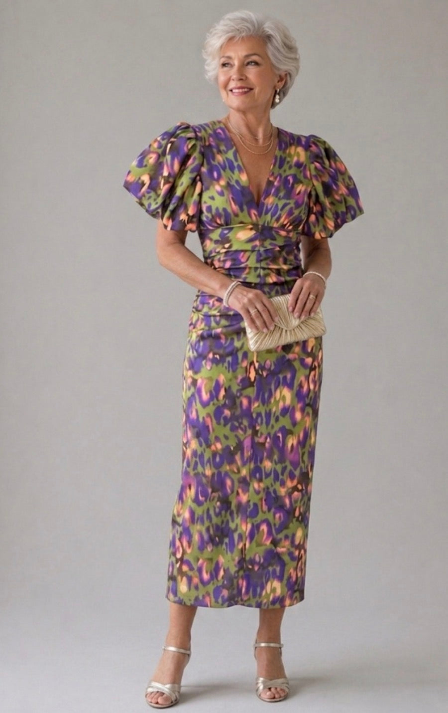 Ellis & Johnson™  | Vivid Pleated Midi Dress