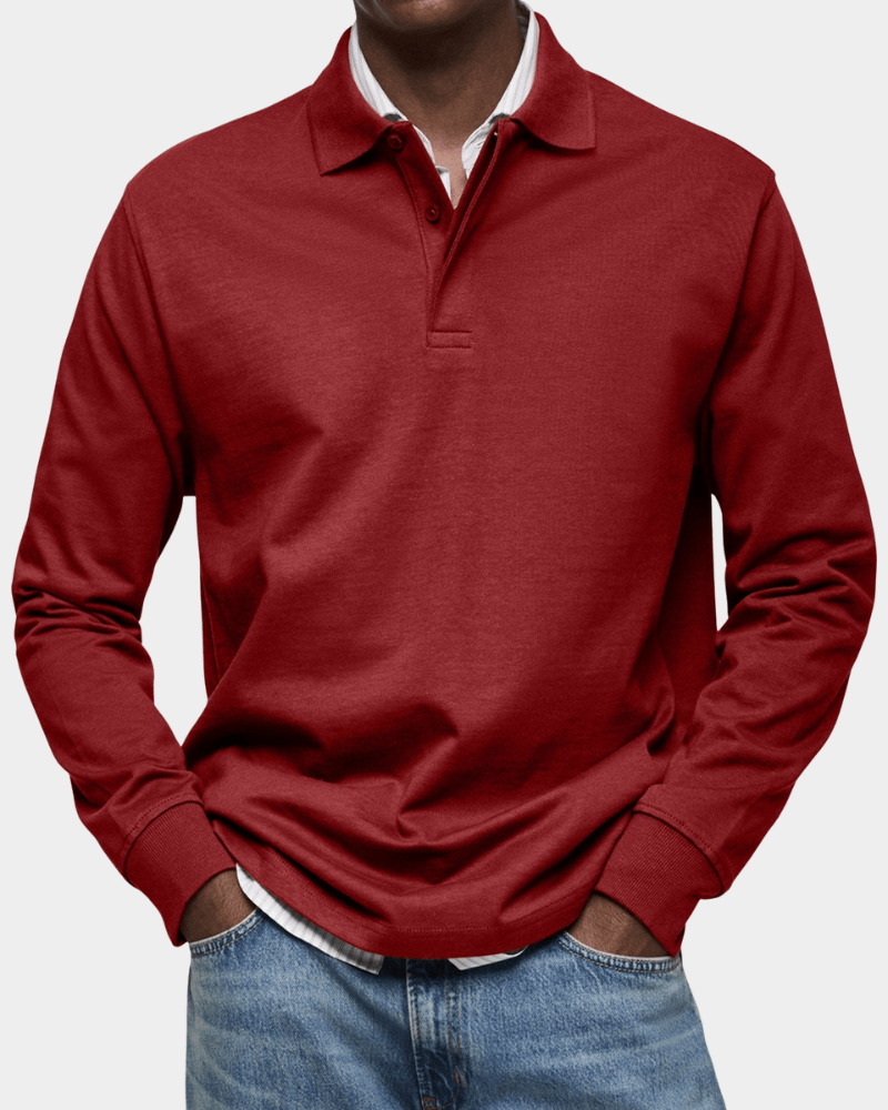 Charlie - Comfortable Spring Long-Sleeve Polo