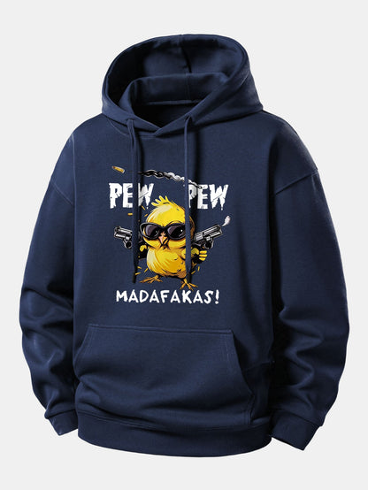 PEW PEW MADAFAKAS Chicken Print Relax Fit Hoodie