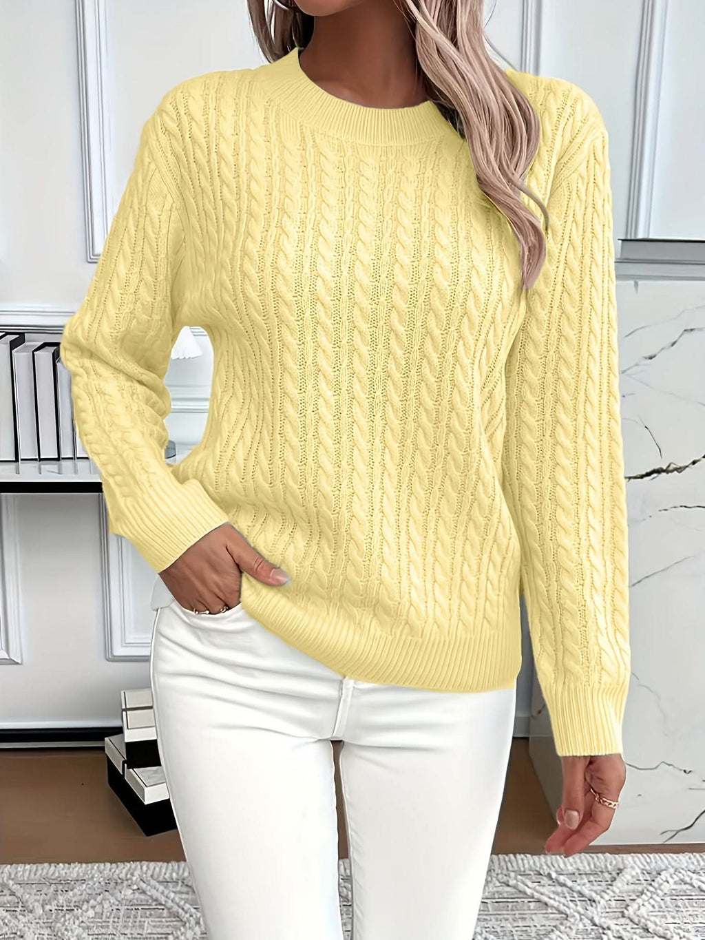 MARIELLE CABLE SWEATER
