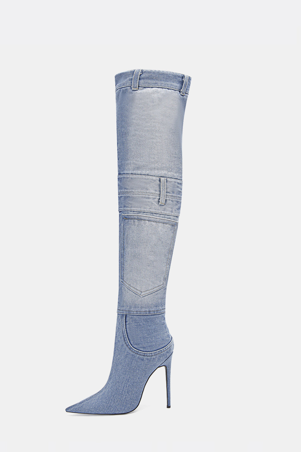 Evie High Heel Denim Boots