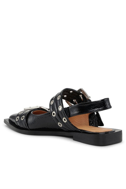 Emily Buckle Ballerinas - Black