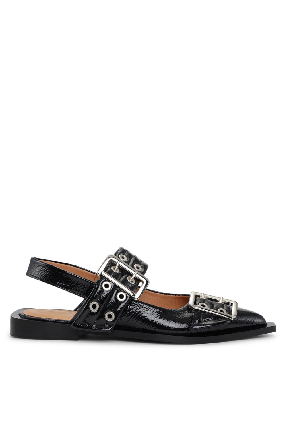 Emily Buckle Ballerinas - Black