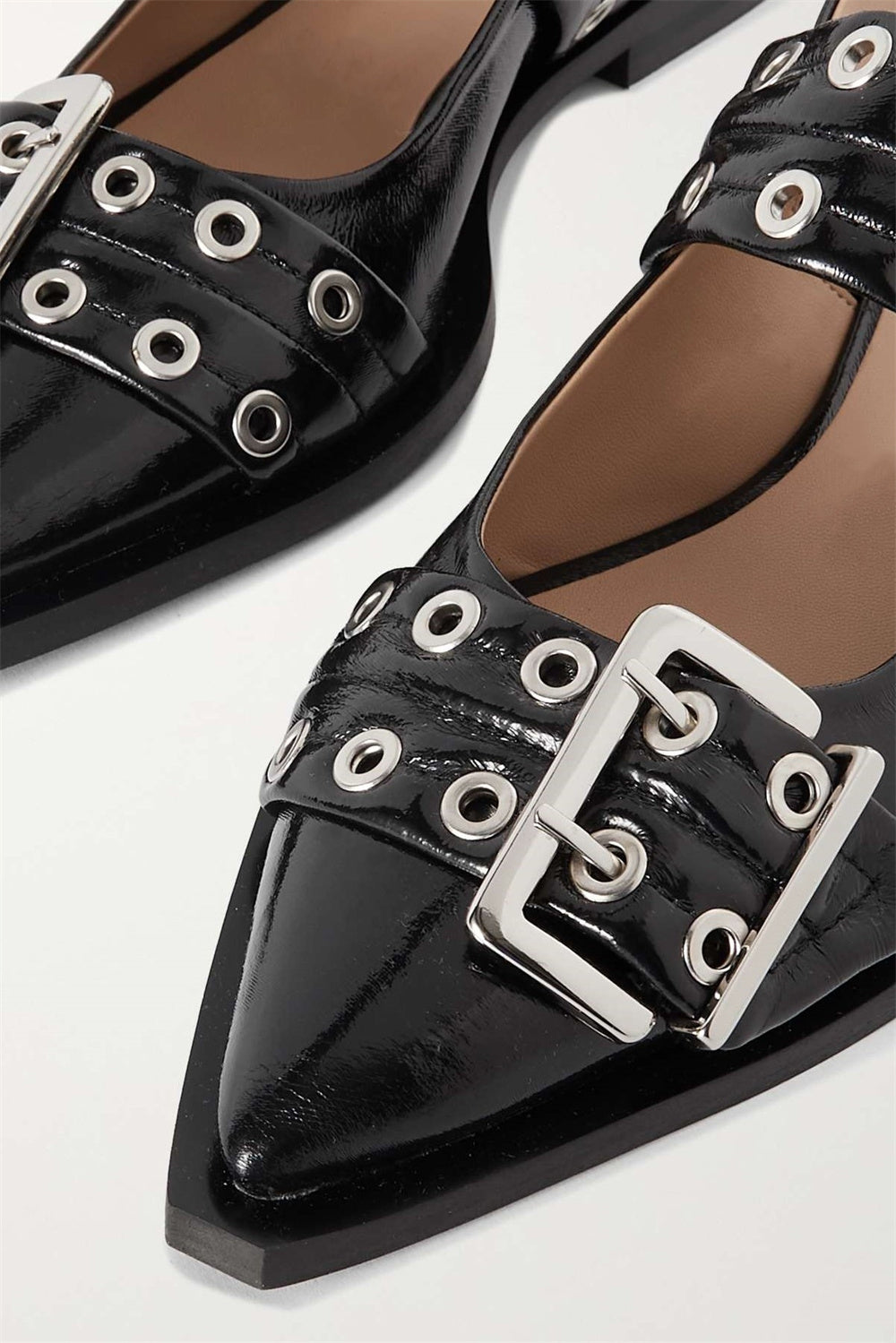 Emily Buckle Ballerinas - Black