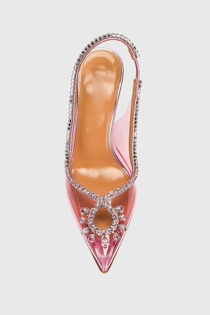 Isla Rhinestone Embellished Pumps - Pink