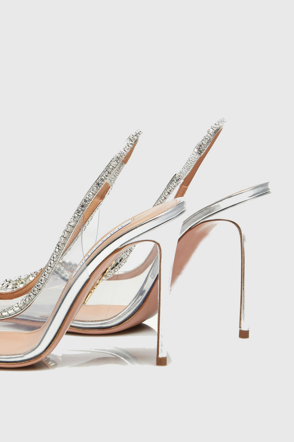 Amelia Rhinestone Embellished Pumps - Silver