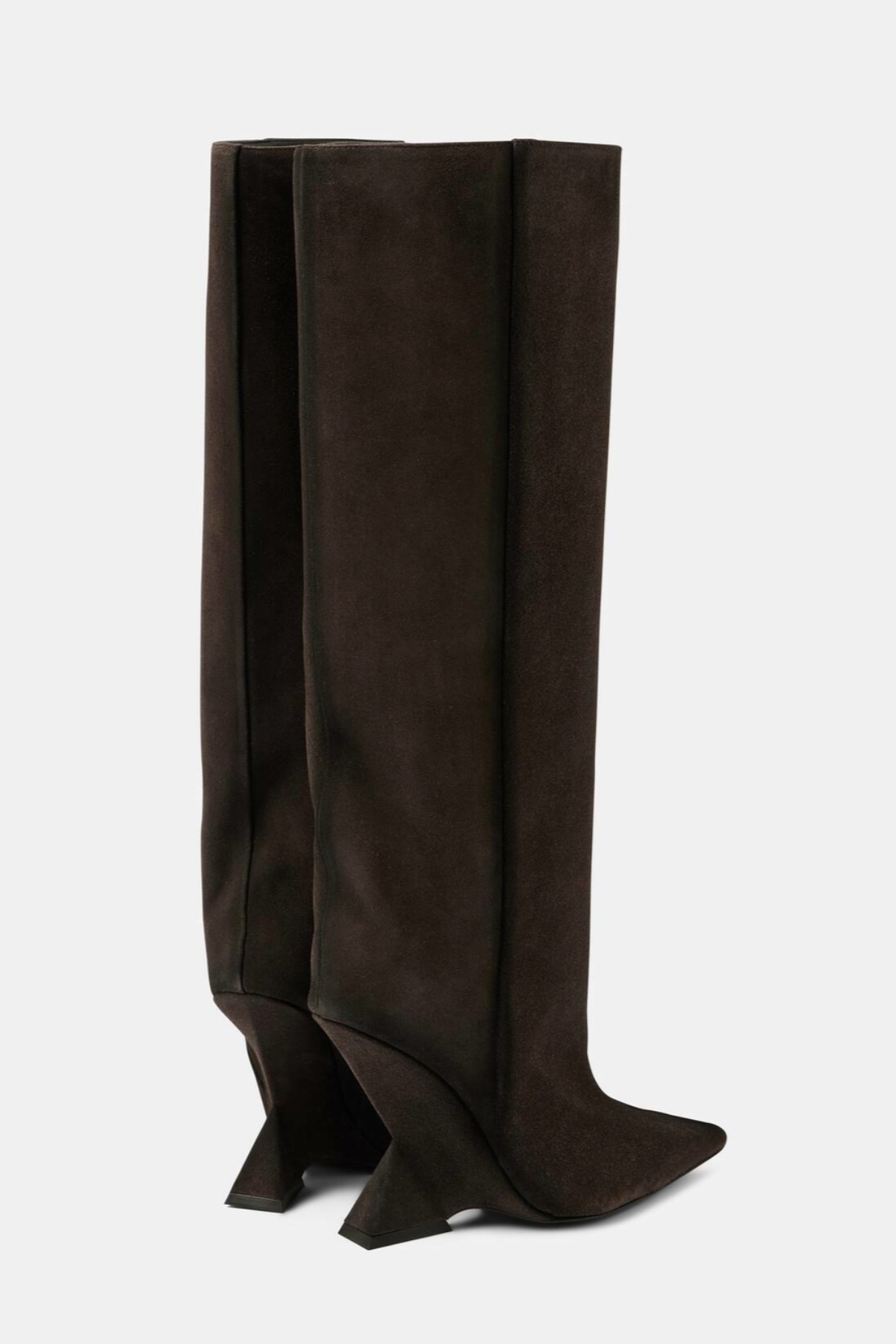 Poppy Heterotypic Knee-high Boots - Brown