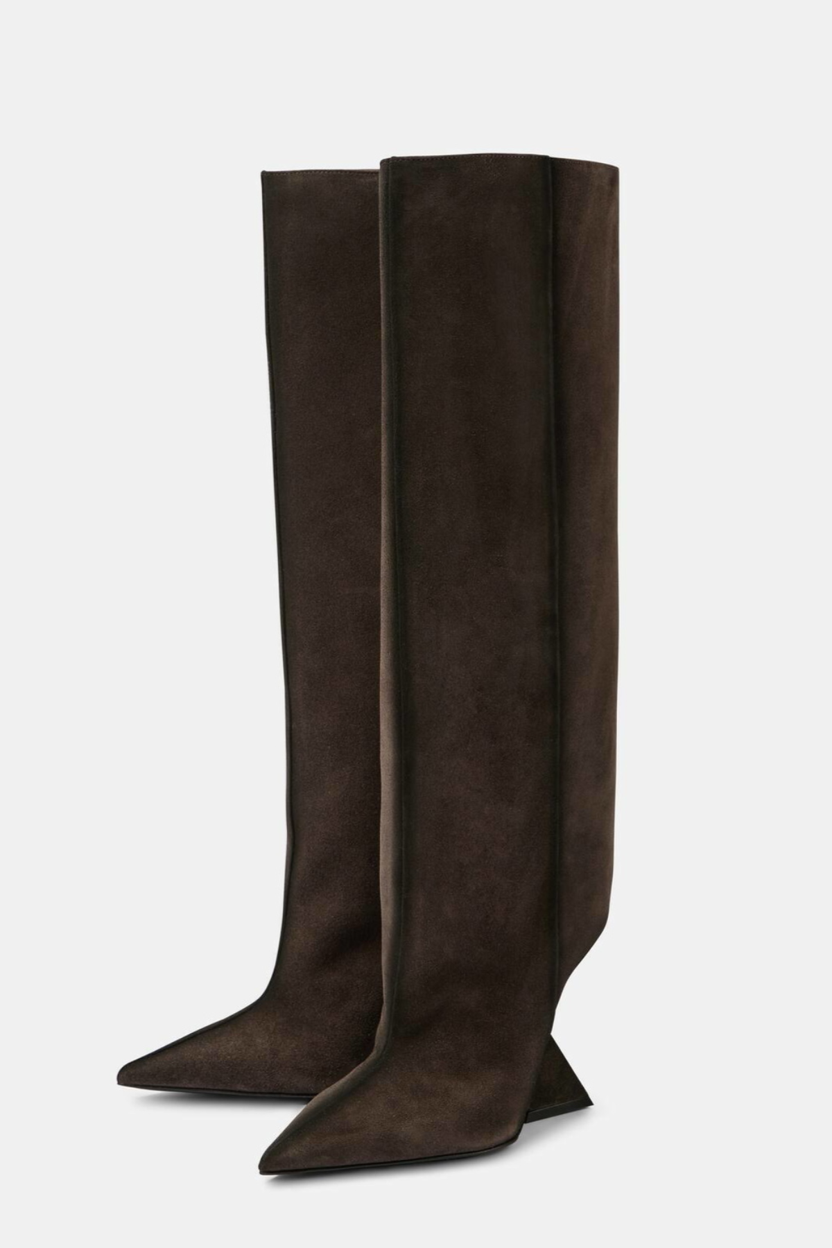 Poppy Heterotypic Knee-high Boots - Brown