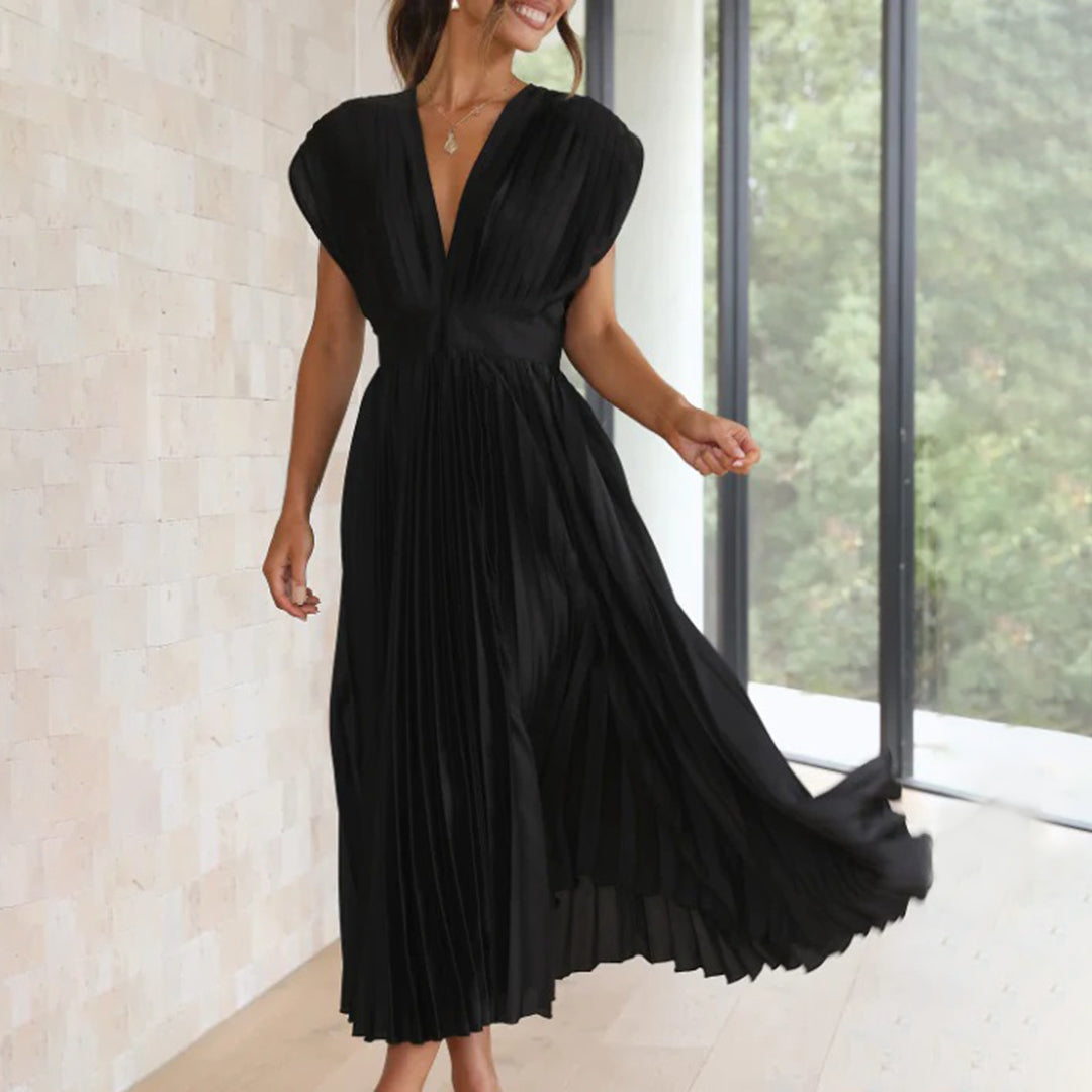 Ellis & Johnson™  | Timeless Pleated Midi Dress