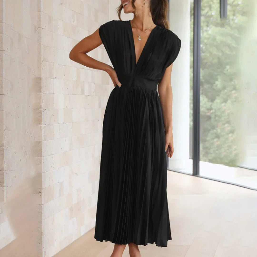 ARVELYNE™  | Timeless Pleated Midi Dress