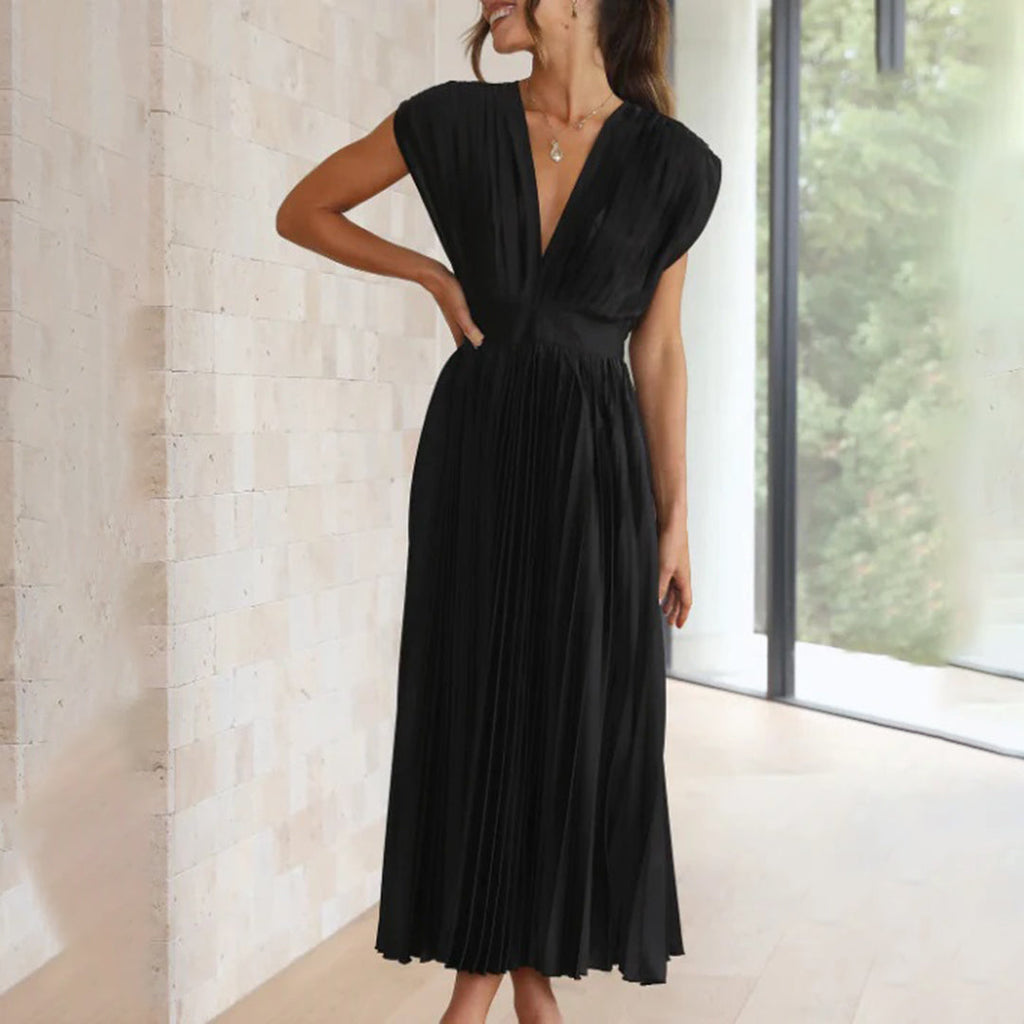 Ellis & Johnson™  | Timeless Pleated Midi Dress