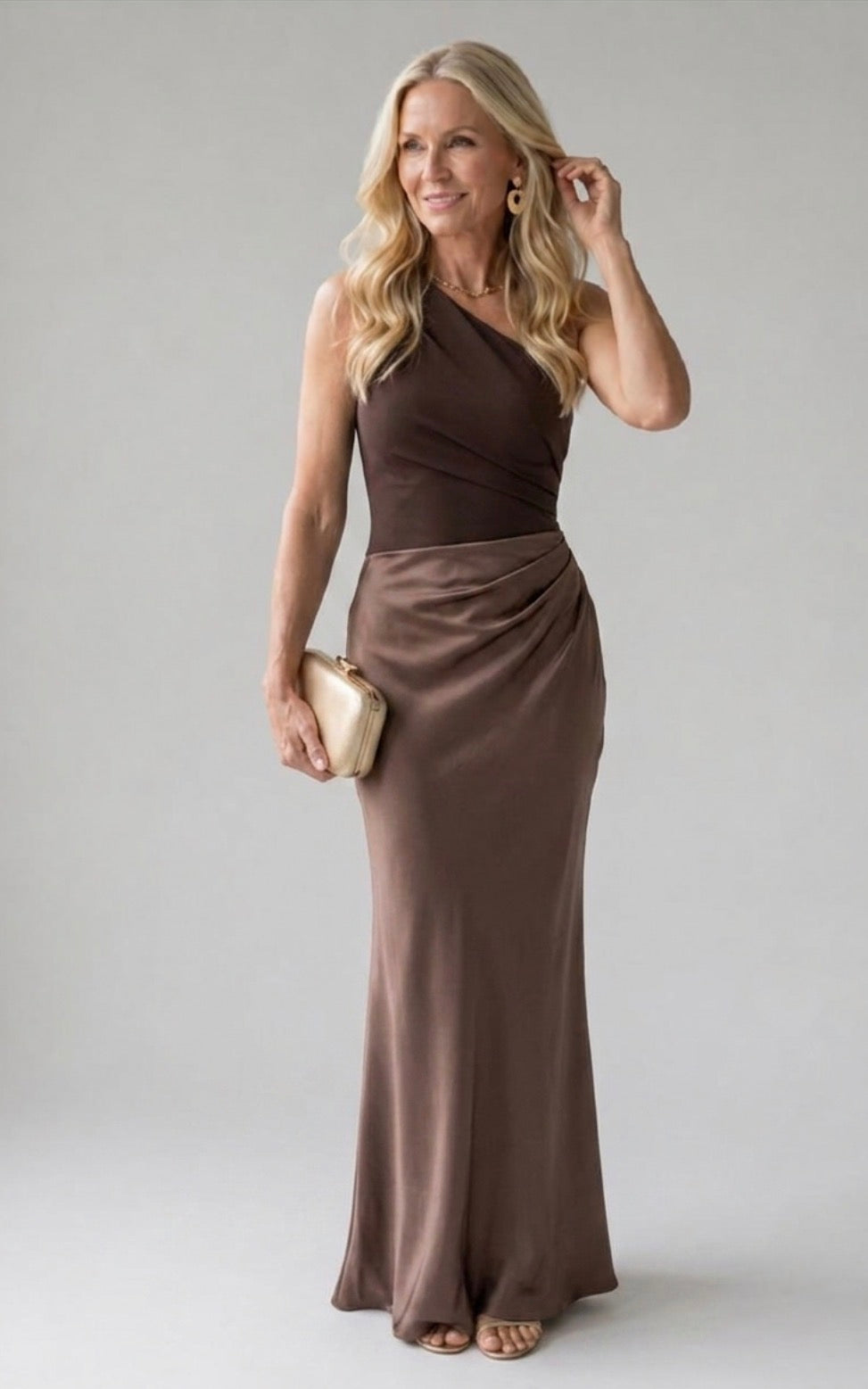 Melena™  | Maxi Dress with a Guilt in Satin
