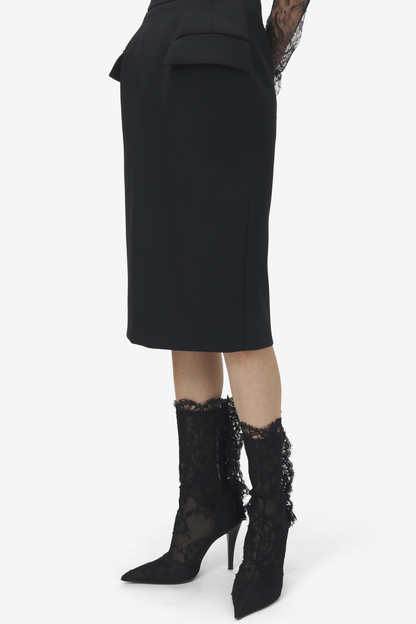 Freya Lace Ankle Boots - Black