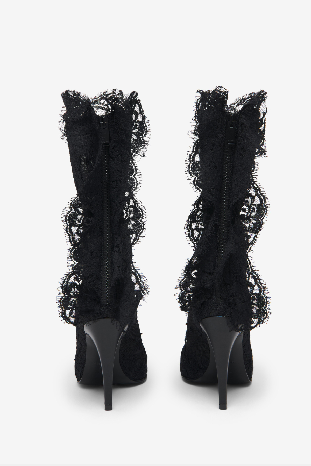 Freya Lace Ankle Boots - Black