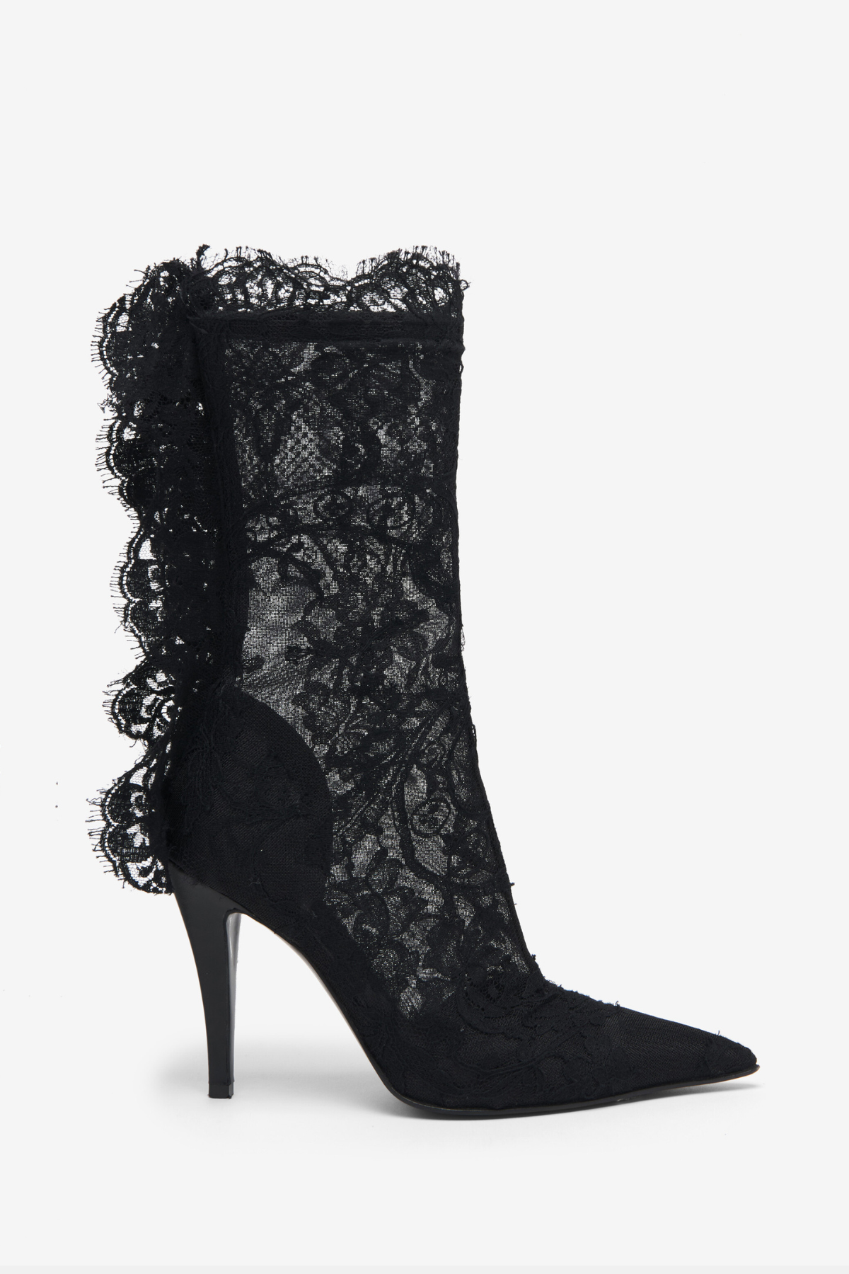 Freya Lace Ankle Boots - Black