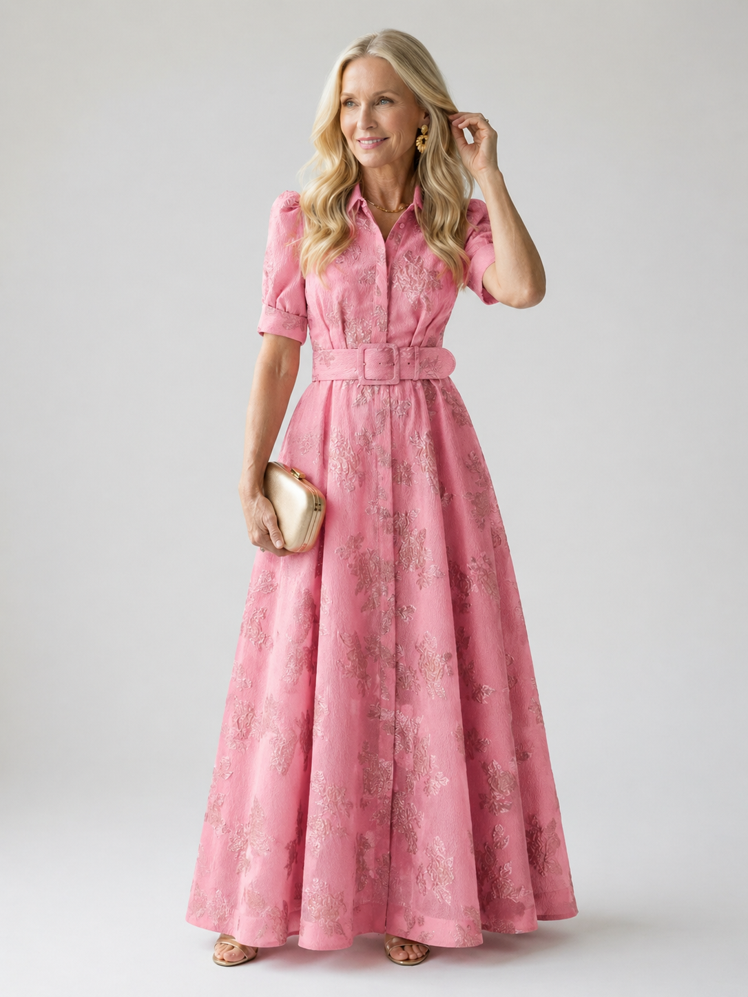 ARVELYNE™  | Belted Floral Maxi Dress