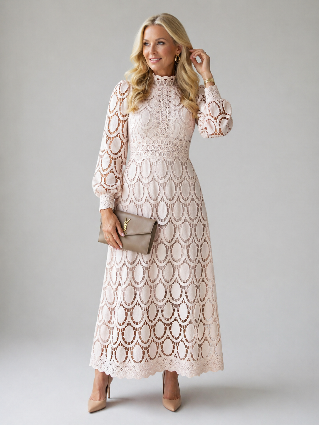 ARVELYNE™ | Lace Midi Dress