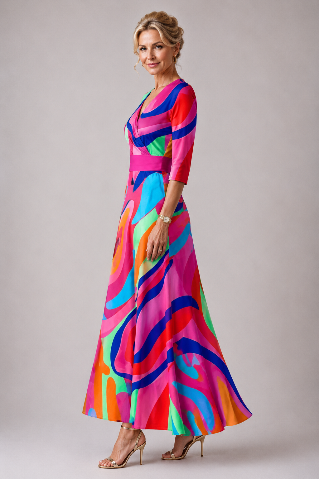 Evaline™  | Comfortable dress for every day with V-neck