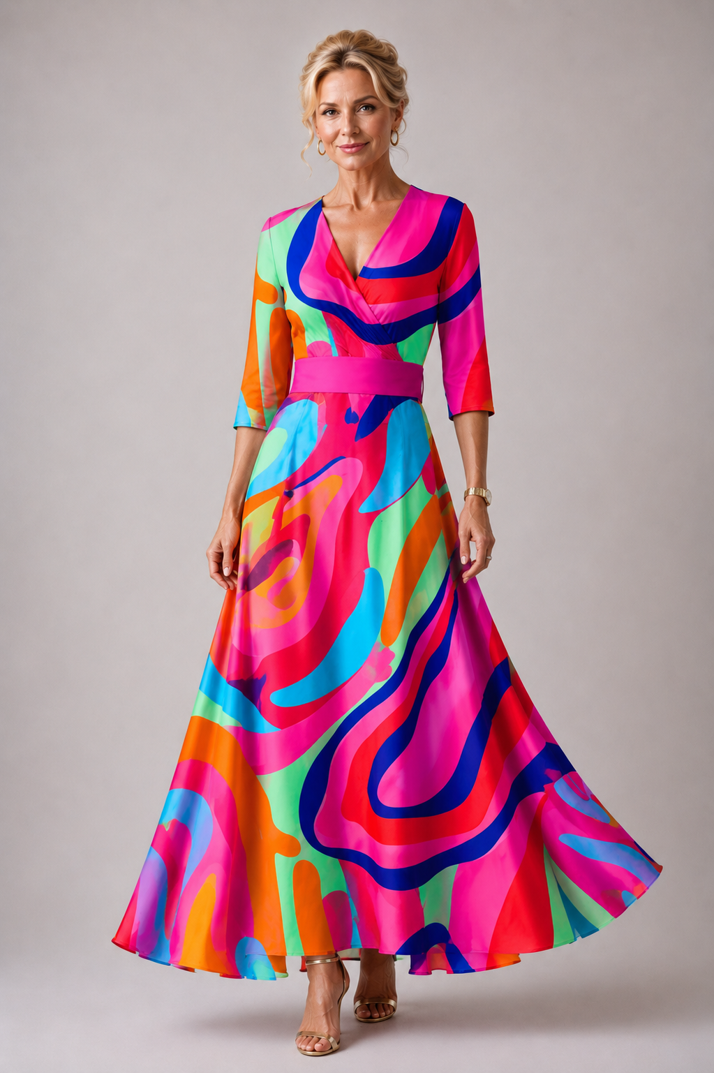 Evaline™  | Comfortable dress for every day with V-neck
