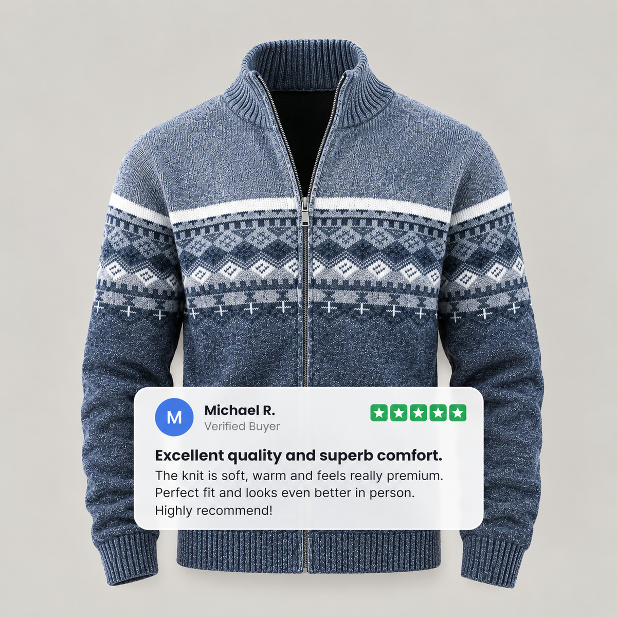 ELLICON ZIP-KNIT CARDIGAN