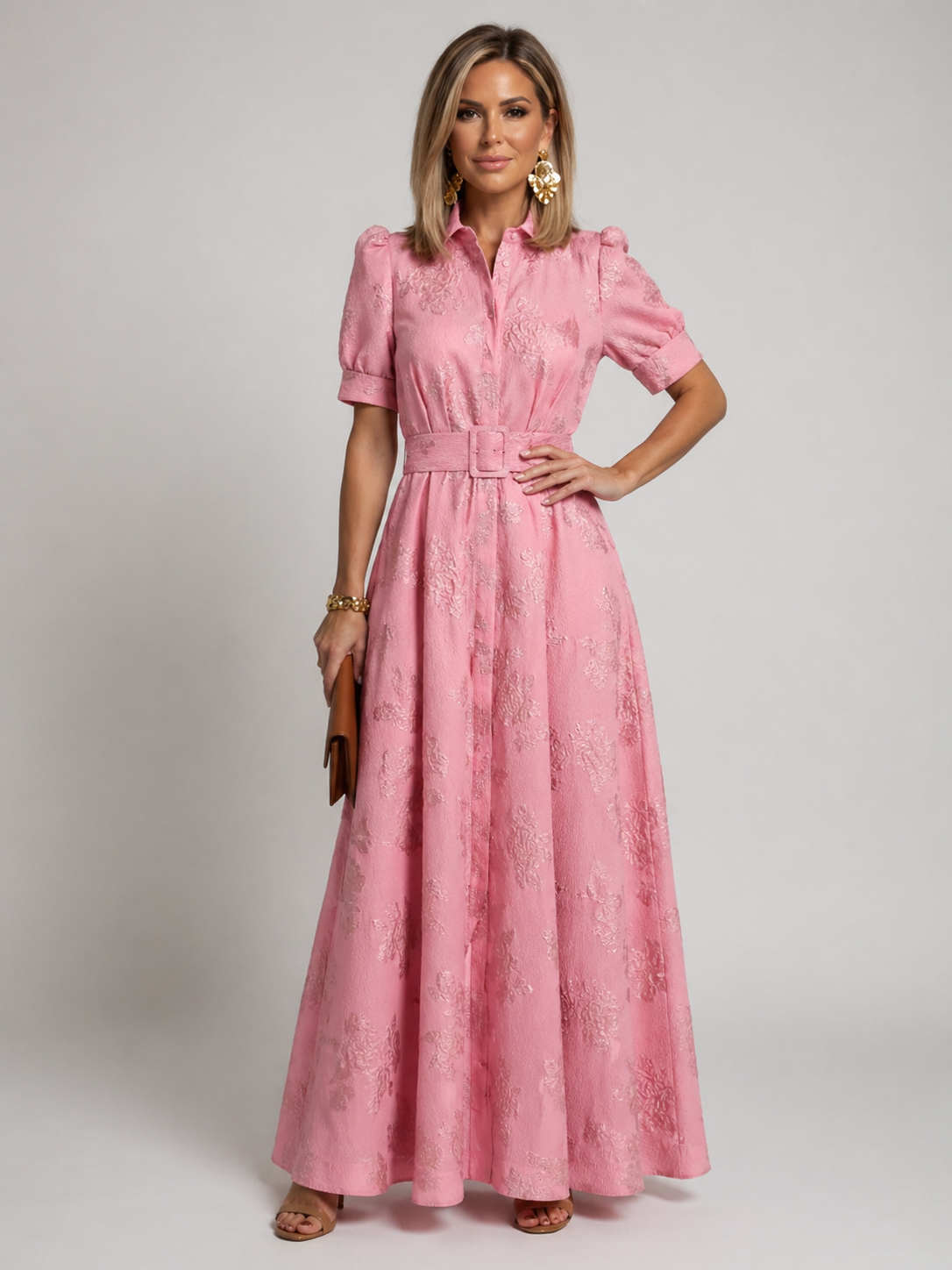 ARVELYNE™  | Belted Floral Maxi Dress