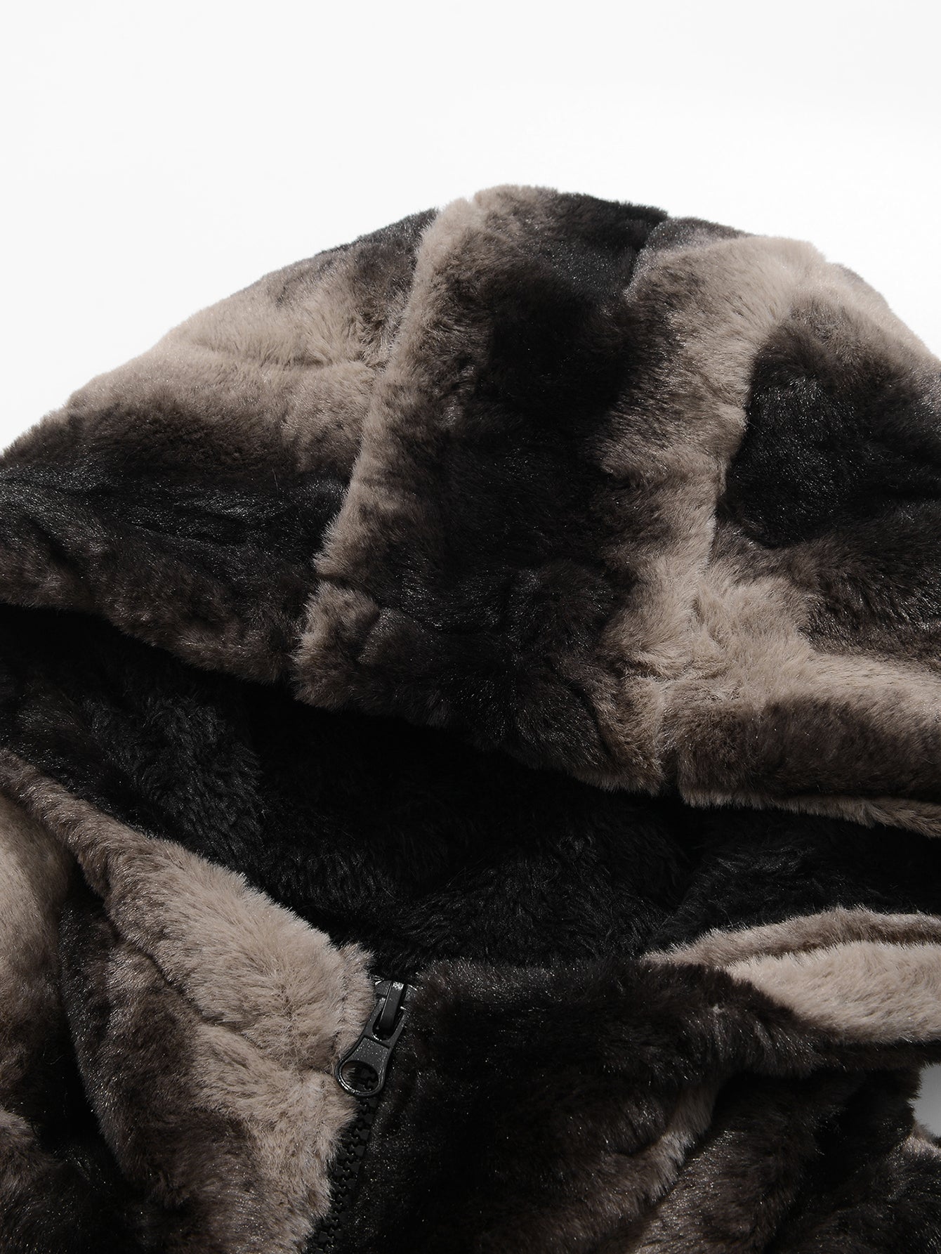 Faux Fur Zip-Up Hooded Vest