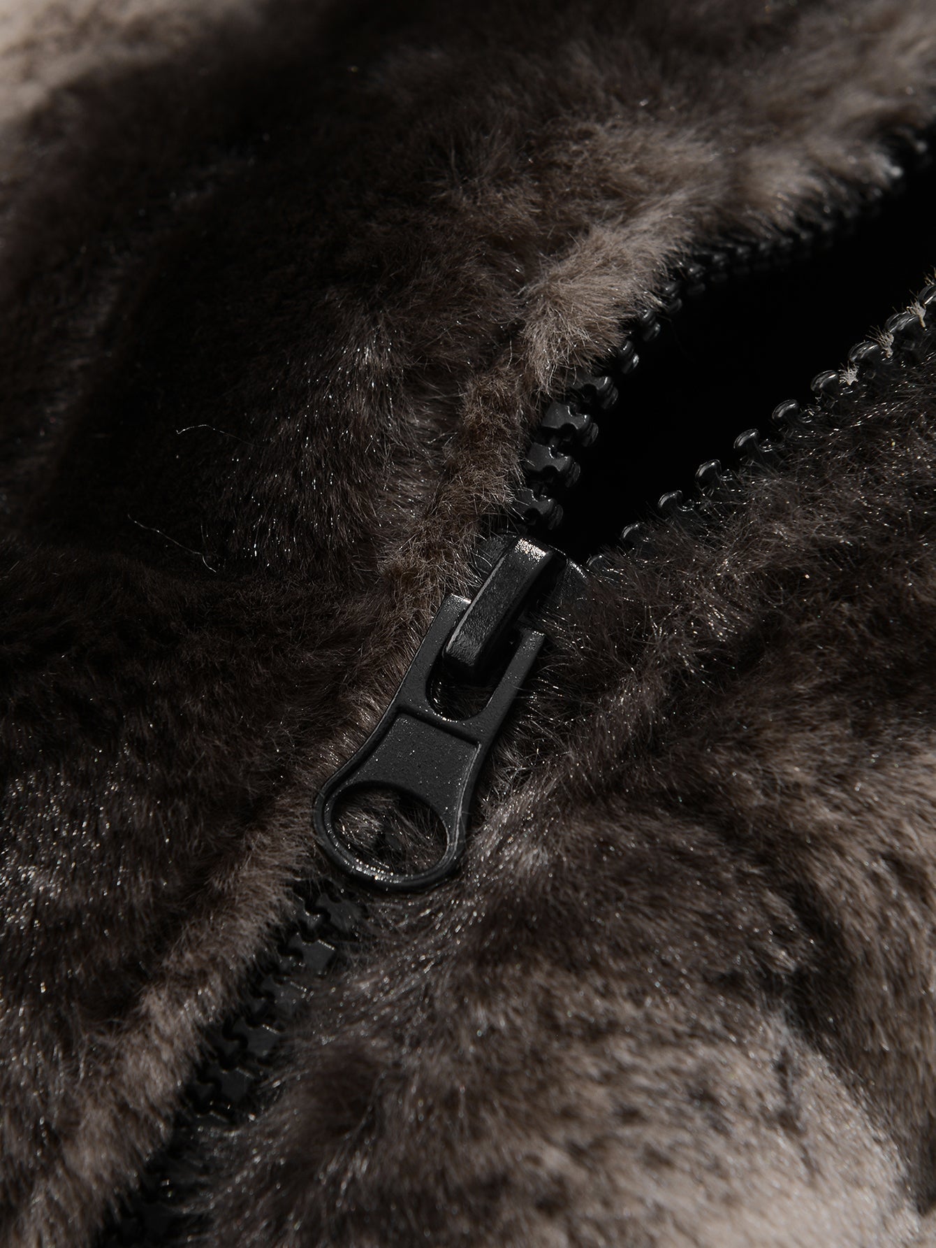 Faux Fur Zip-Up Hooded Vest