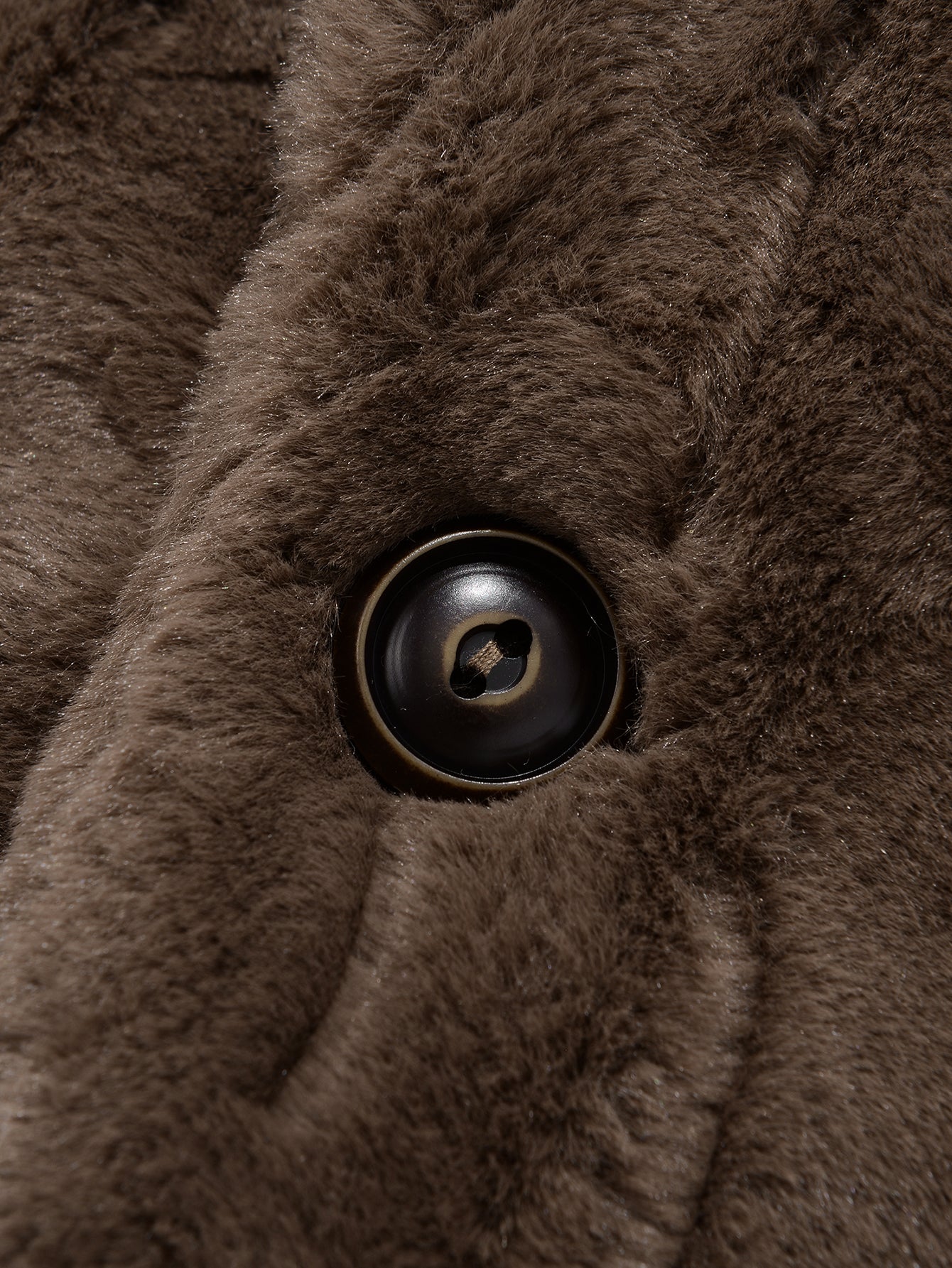 Notch Lapel Faux Fur Jacket