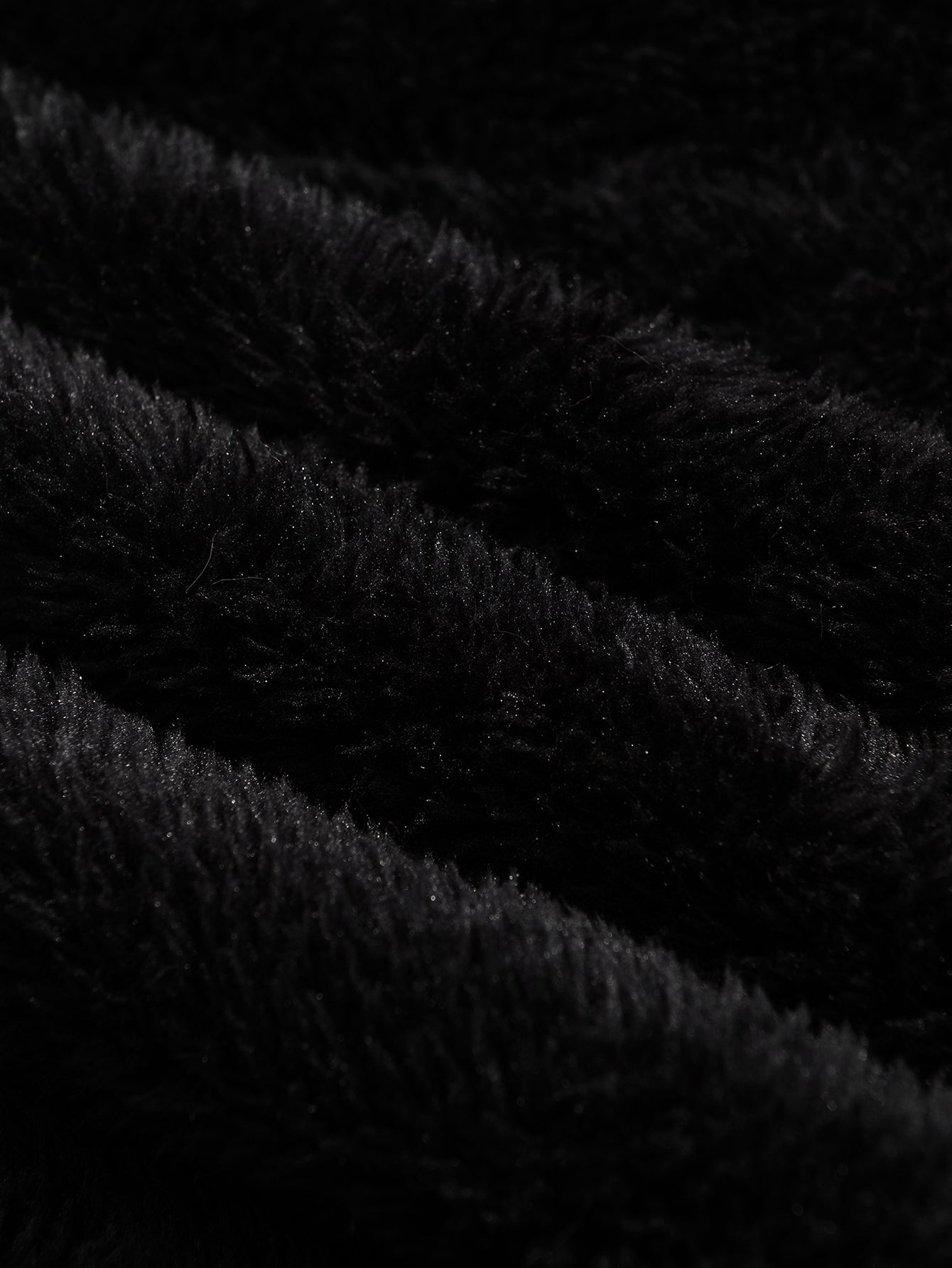 Notch Lapel Faux Fur Jacket