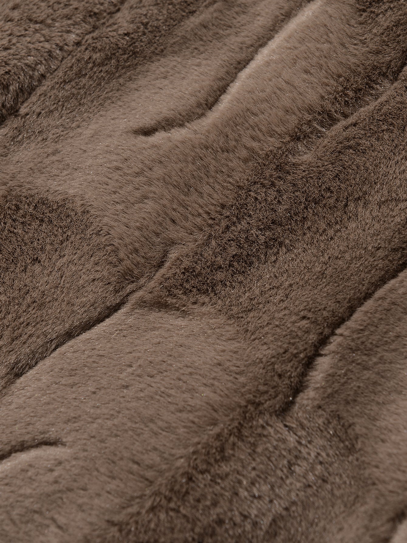 Notch Lapel Faux Fur Jacket