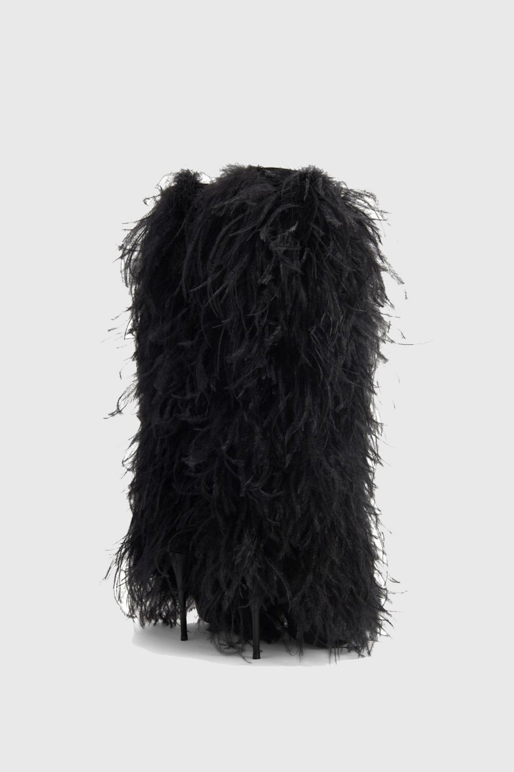 Harper Feather Knee-high Boots - Black