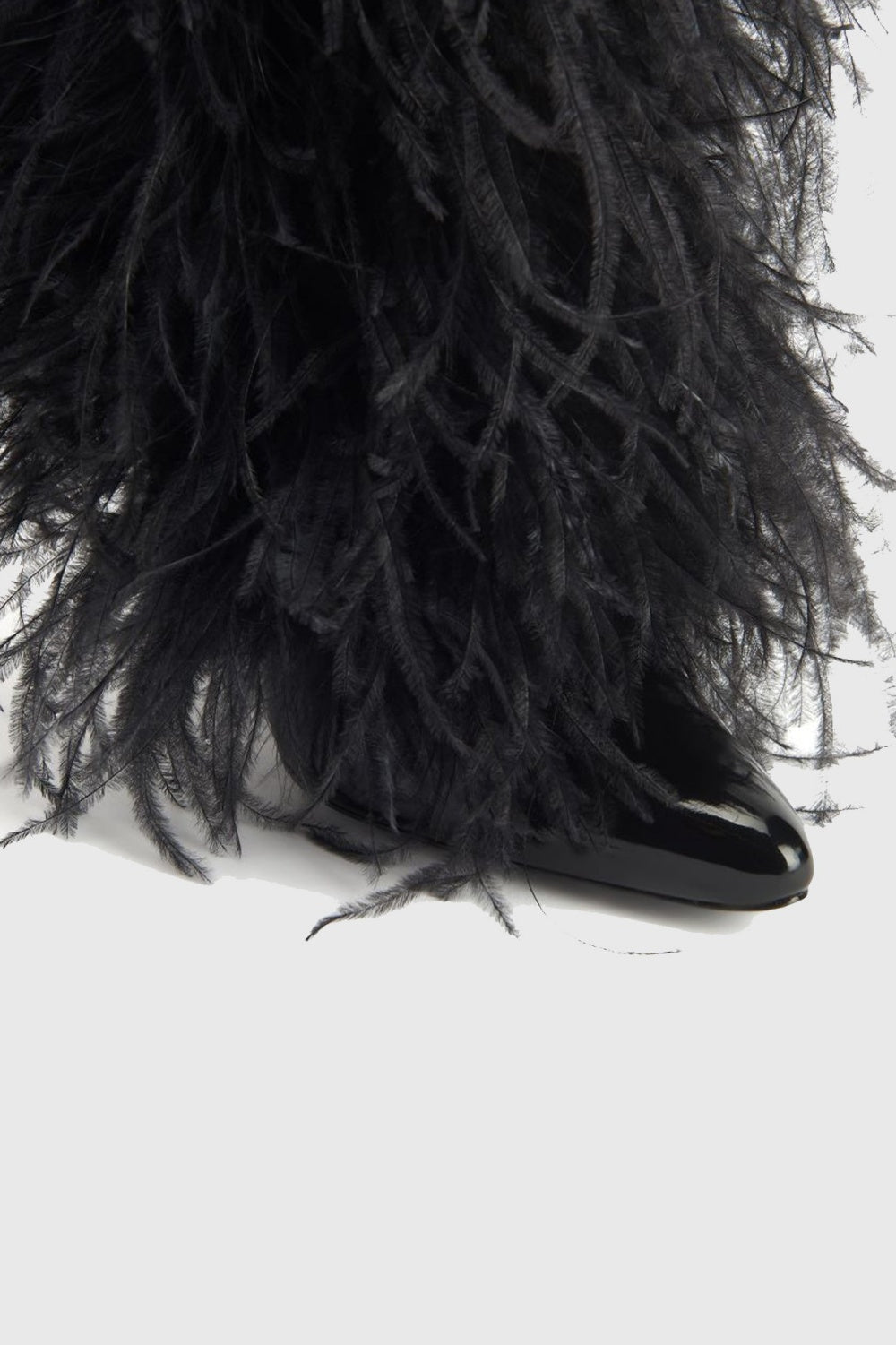 Harper Feather Knee-high Boots - Black