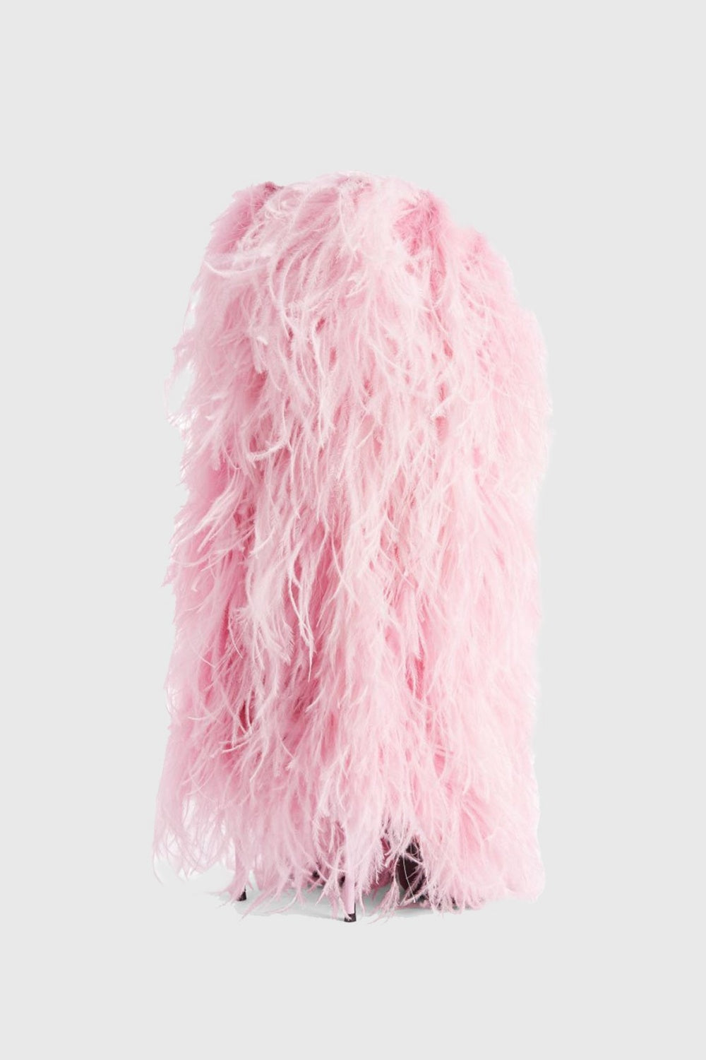 Mia Feather Knee-high Boots - Pink