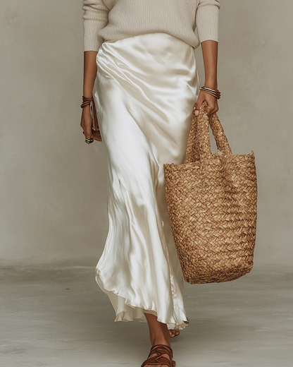 Sophia | Satin Midi Dress