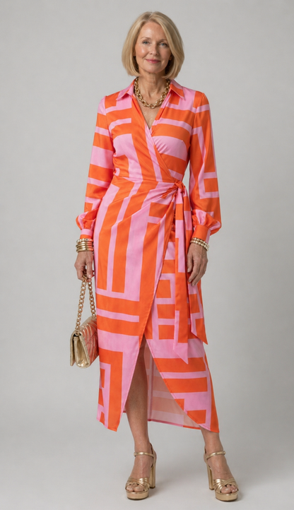 ARVELYNE™ | Printed Wrap Dress