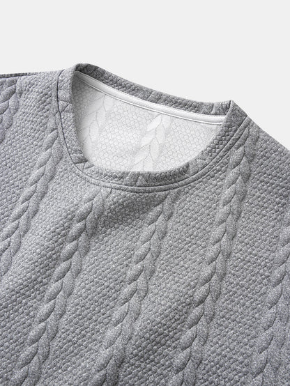 Relax Fit 2-in-1 Twist Jacquard Sweatshirt
