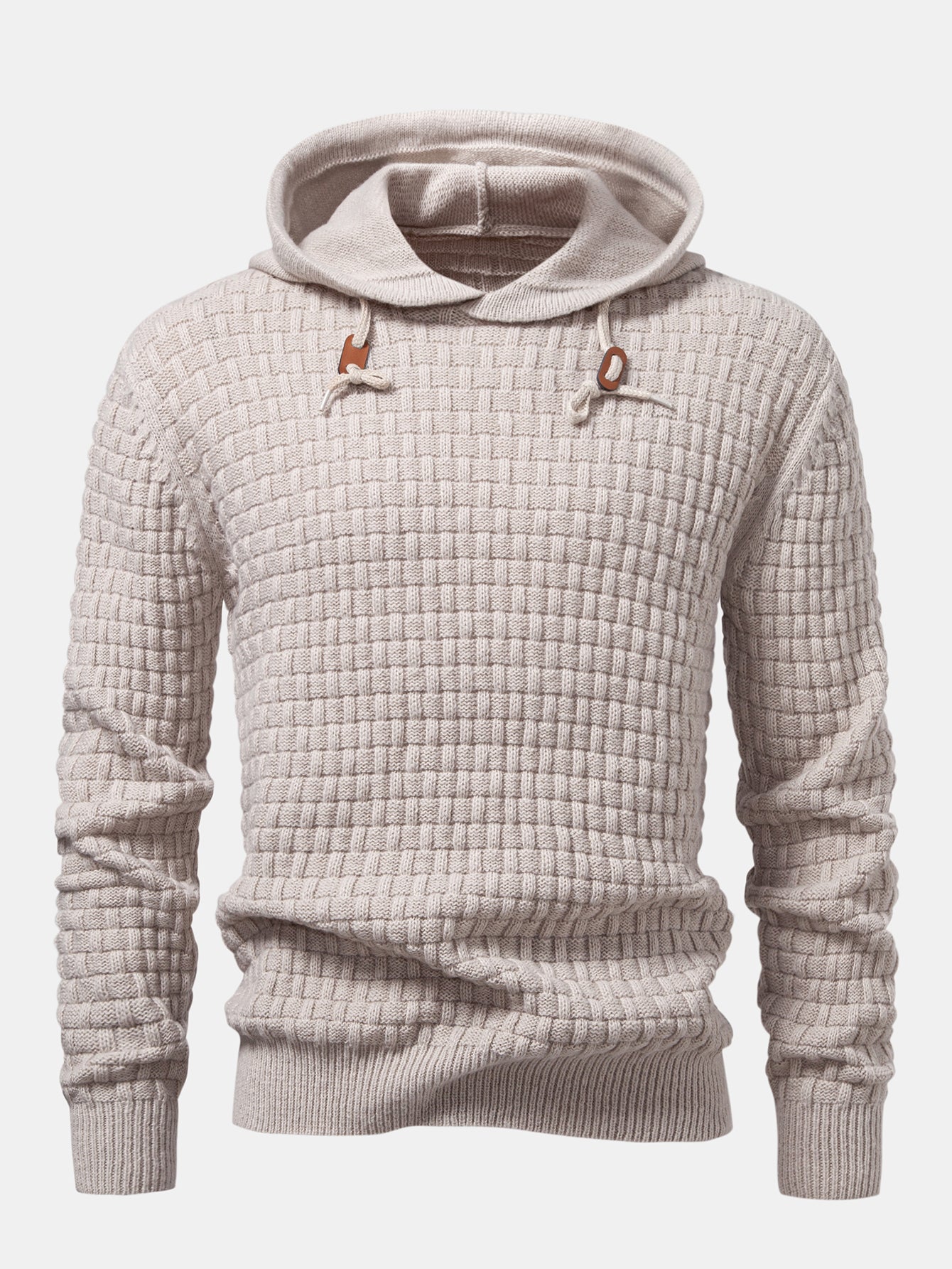 Textured Hooded Sweater