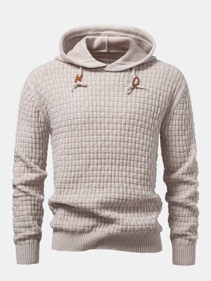 Textured Hooded Sweater