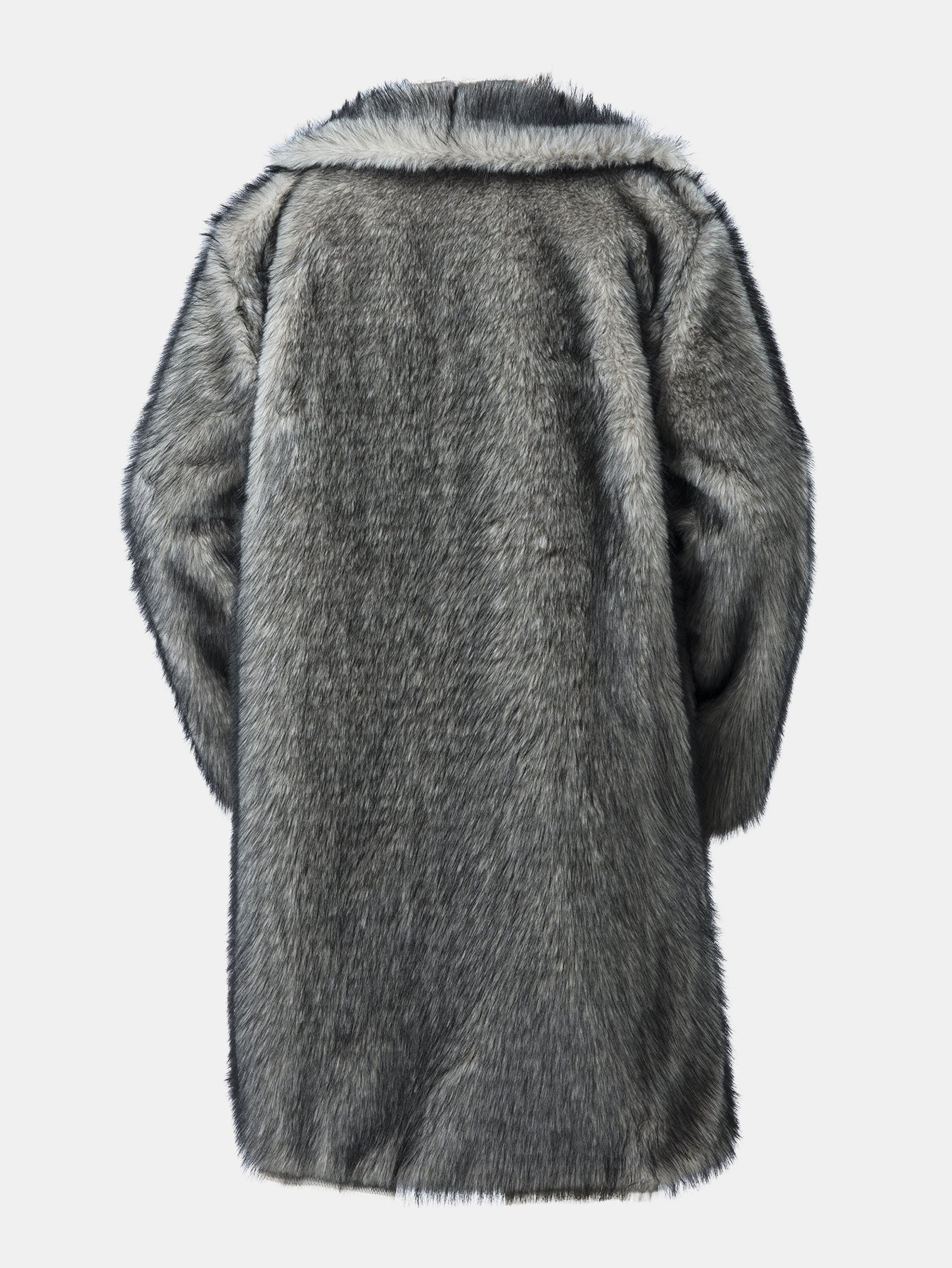 Faux Fur Shawl Collar Overcoat