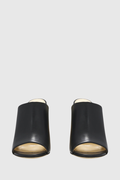 Lily Metal Spiral Mules - Black